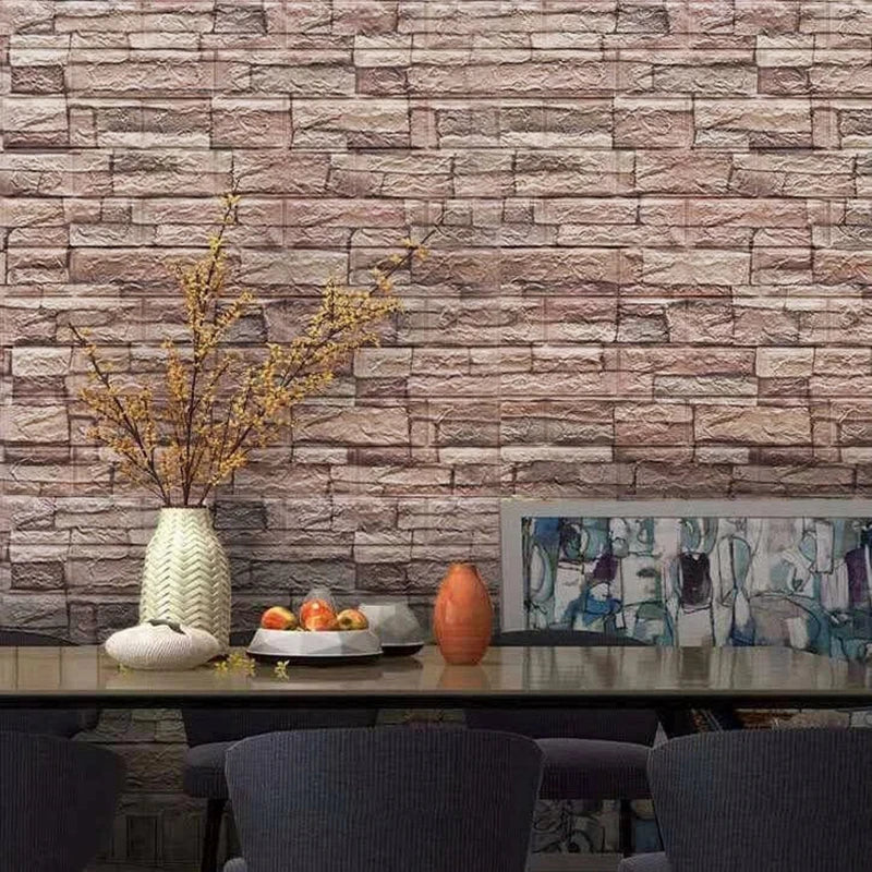 European Style Faux Brick Wallpaper for Kitchen Bedroom Living Room Wall Decoration Vinyl Panels Self Adhesive Wall Stickers Qme
