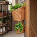 Wall Fruit Baskets Handmade Basket Storage Handle Rustic Farmhouse Qme China Mainland