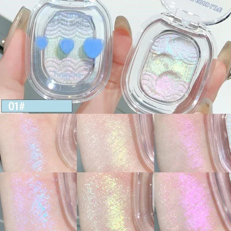 High Light Eyeshadow Makeup Palette Chameleon Gradient Color Gliter for Eyes Brighten Face Shimmer Eyeshadow Makeup Pigments Qme 01