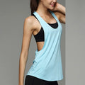 Women's Tank Tops Blouse Loose Sleeveless Shirt Gym Yoga Vest Training Running Vest Women Gym Tank Top Lady Fitness Sport Shirt Qme Light Bu S