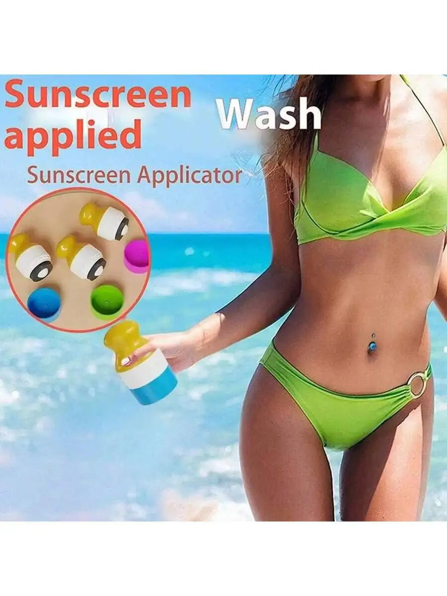 Refillable Sunscreen Roller Applicator Portable Travel Cosmetic Qme