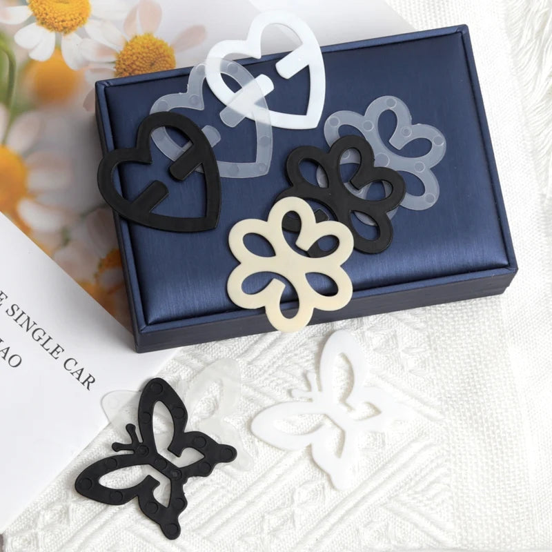 4 Pieces Simple Bra Strap Back Clips Cross Convertors Conceal Straps and Cleavage Control Bra Clips Non-slip Underwear Clips Qme