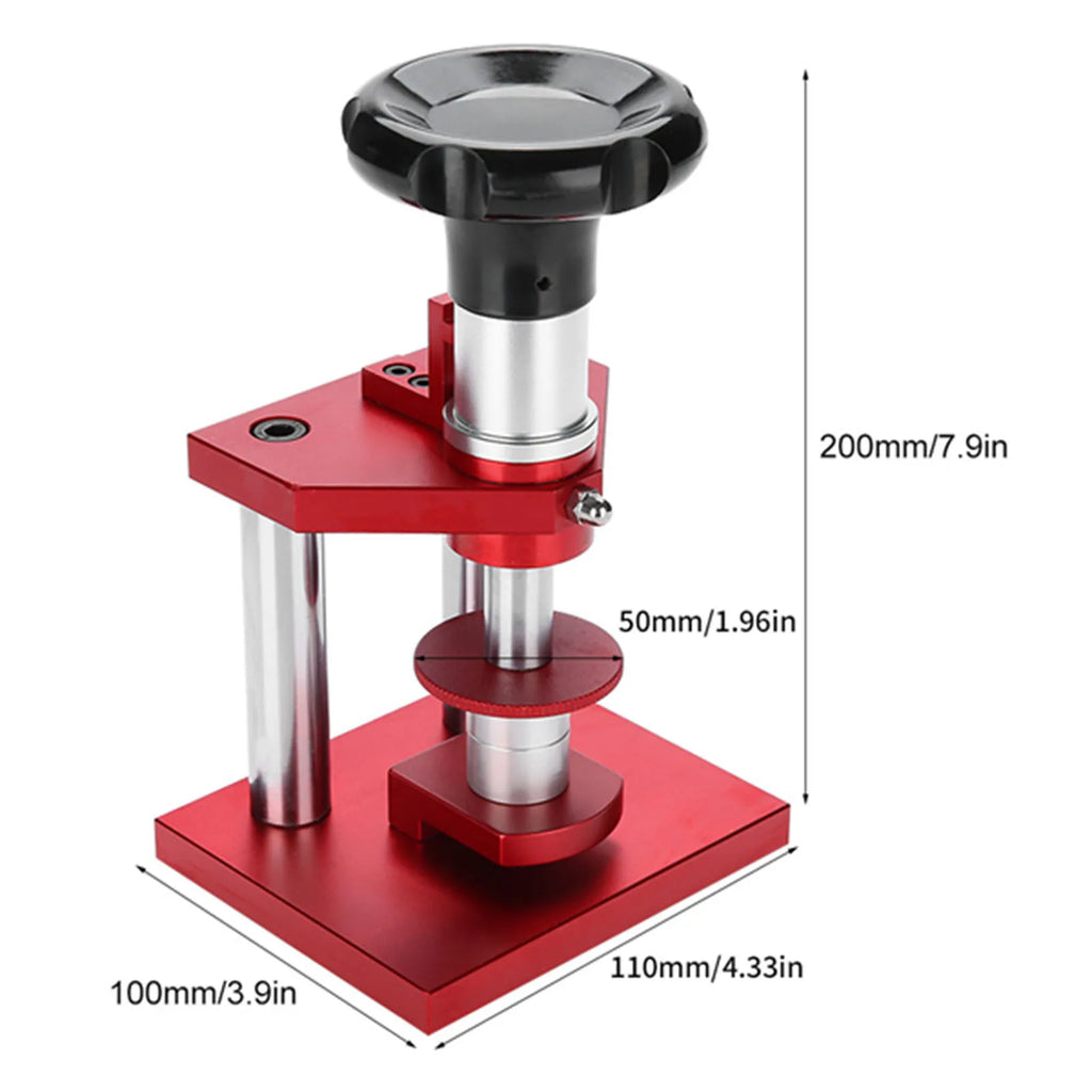 Screw Type Crystal Bezel Watch Back Case Cover Press Tool with 20 Dies Pressing Repair Watch Case Press for Watchmaker Qme