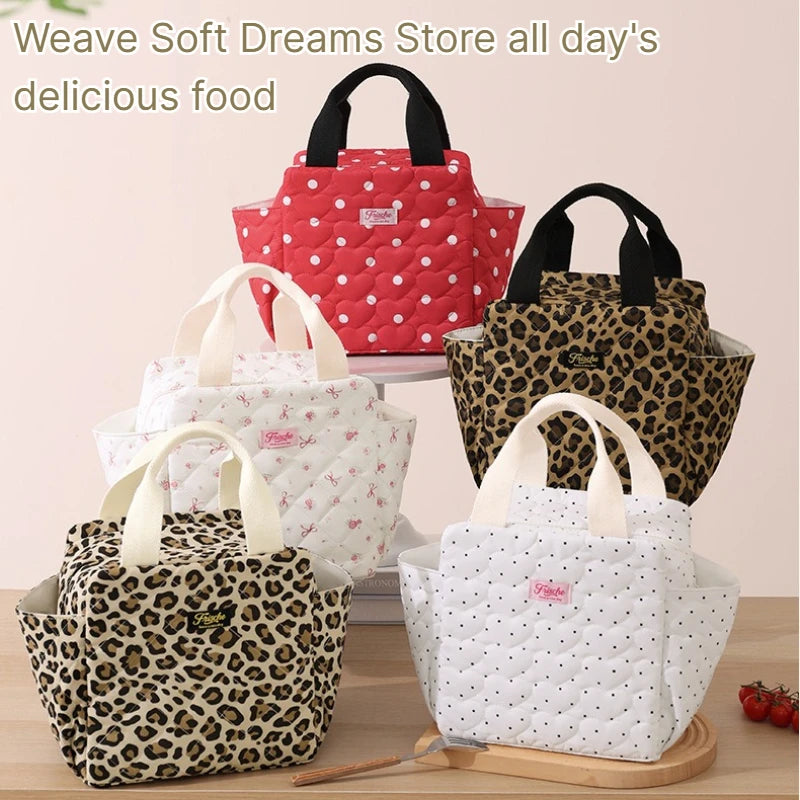B Large Capacity Insulated Lunch Bag Portable Fashion Thermal Cooler Tote For Office Commuting Picnic Outdoor Daily Use Qme