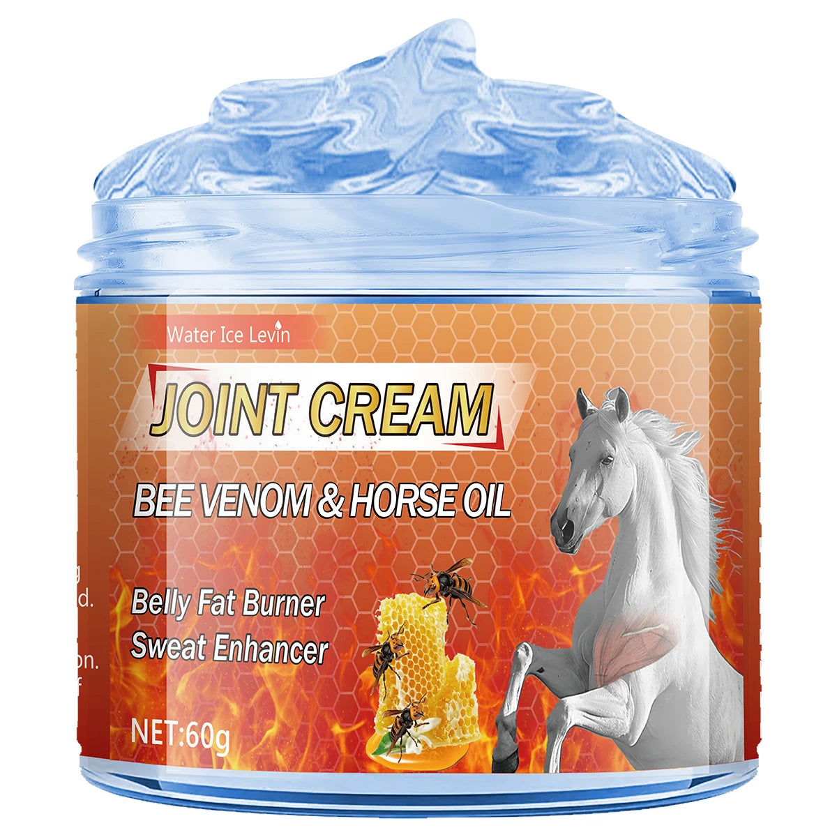 Bee Venom & Horse Oil Joint Cream - Moisturizing Formula with Ginger, Chamomile, and Arnica Extracts, Suitable for Knees, Back, Shoulders, and Neck Muscles - 60g Qme 1Pcs 60g