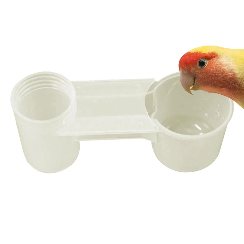 NEW Bird Waterer Drinker Feeder Water Clip For Parrots Double-Port Transparent Supplies Dispenser For Chicken Finches Parakeet Qme