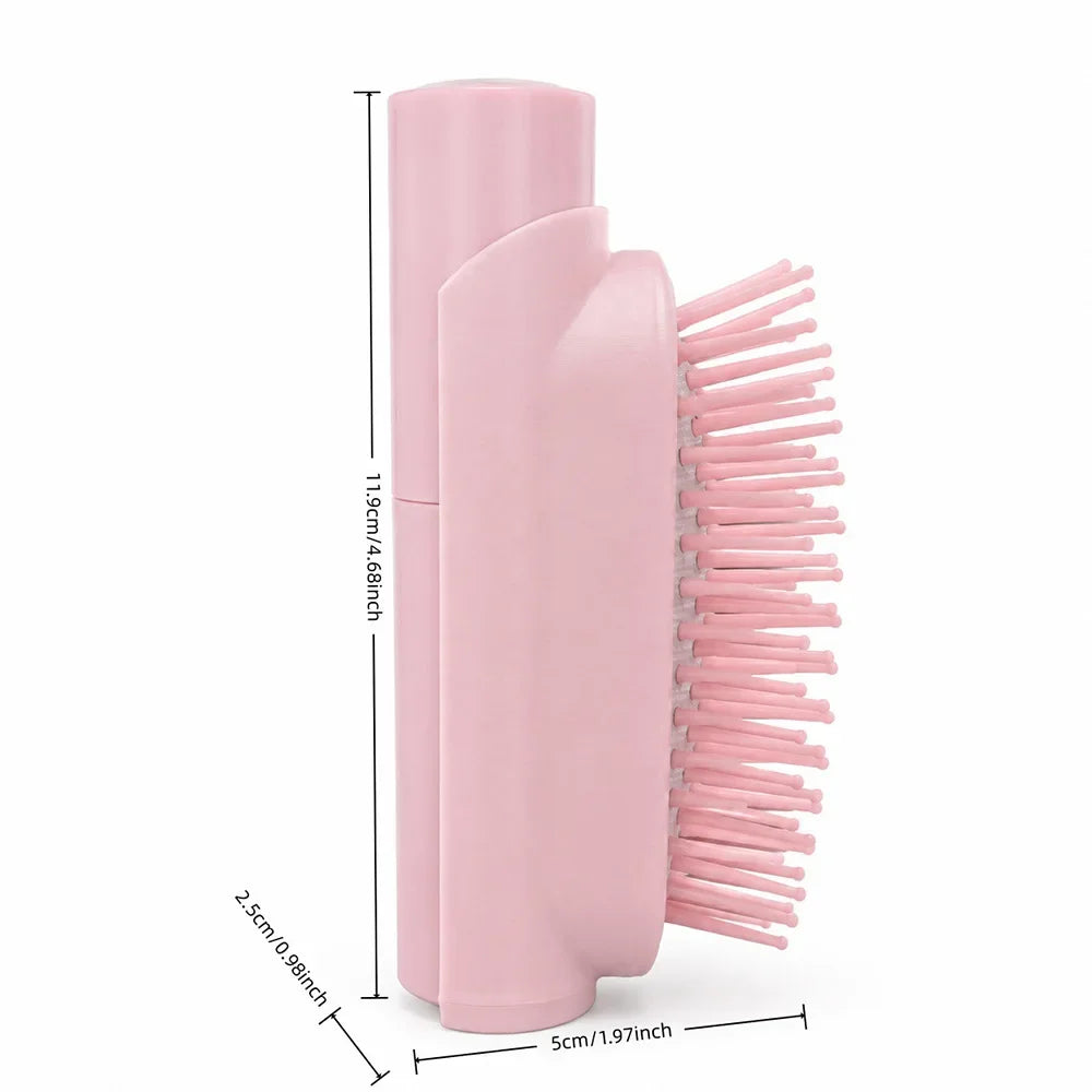 Portable 1 Spray Comb Built Bottle Hydrating Hairbrush Soft Round Qme