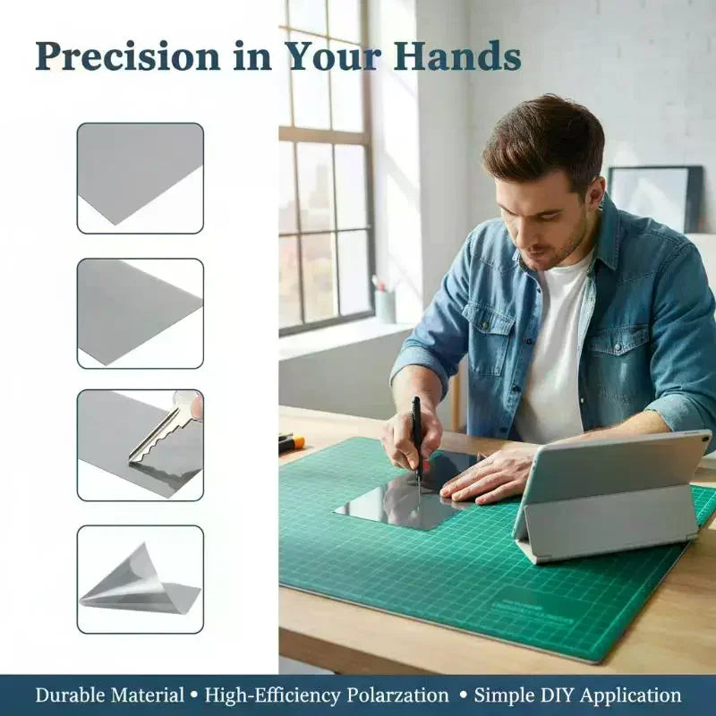 LCD Screen Repair Polarizing Film 0 Degree Clarity Enhanced Sheet Qme