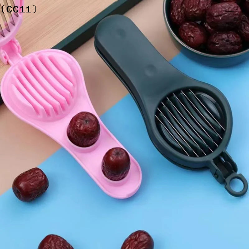 Strawberry Slicer Sharp Stainless Steel Blades Non Slip Handle Home Qme