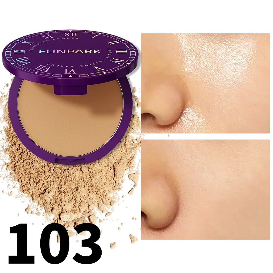 5 Matte Full Coverage Pressed Powder Foundation Oil Control Flawless Qme 103