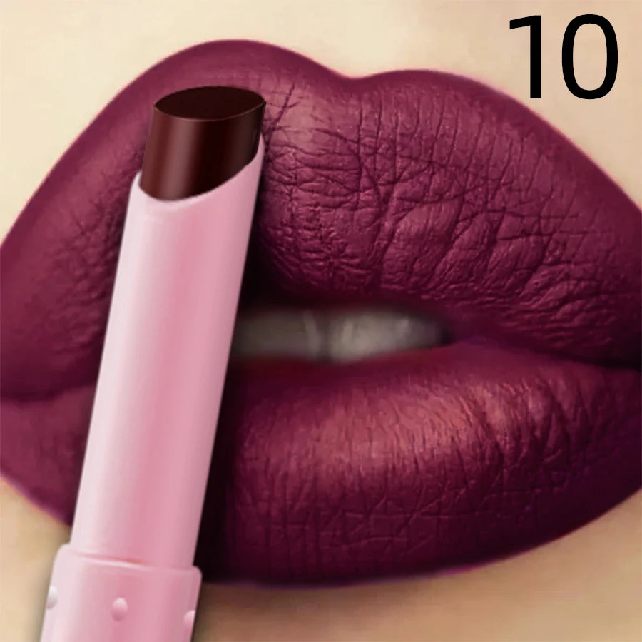 15 Cigarette Velvet Matte Waterproof Lipstick Long-lasting Lip Gloss Qme 10