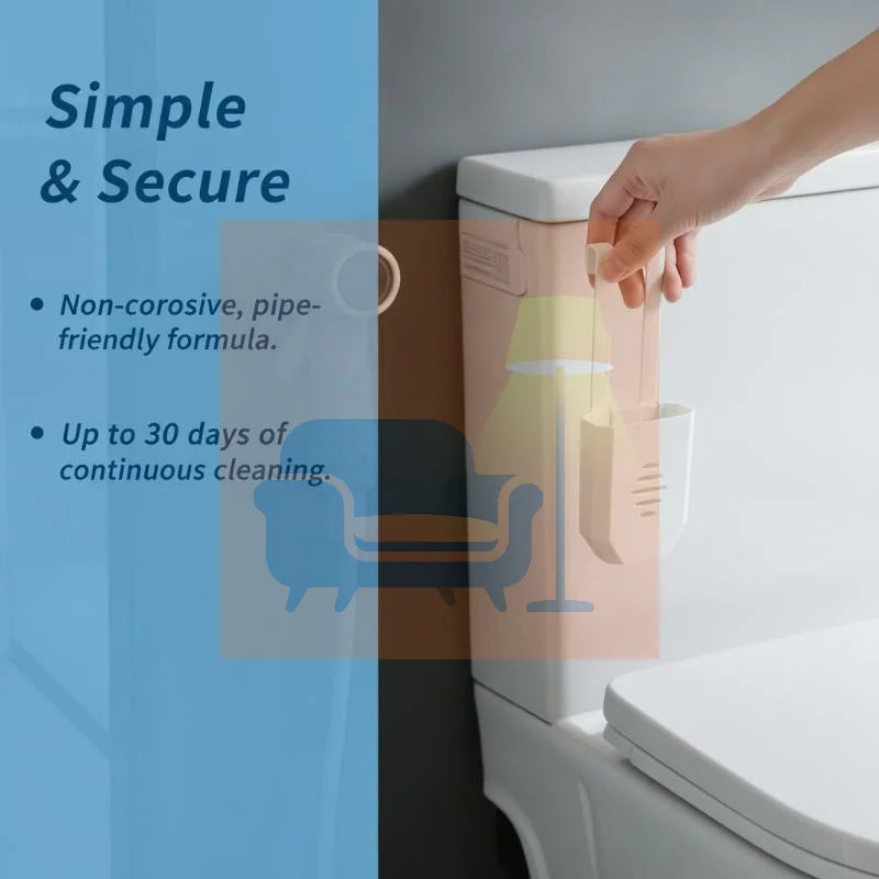 1Pcs Toilet Tank Cleaning Tablet Holder 3.7 X 2.9x 0.7'' Toilet Bowl Tablet Hanging Organizer For Universal Toilet Cleaner Caddy Qme