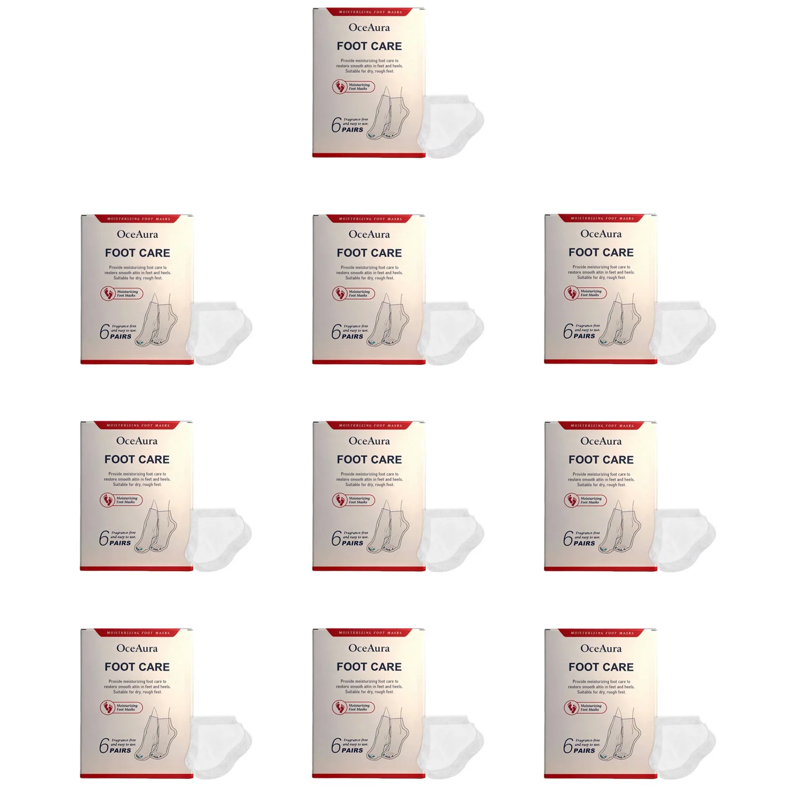 Shea Butter Moisturizing Foot Mask Gentle Exfoliation Remove Dead Skin Relieve Foot Soft Smooth Hydrated Feet Masks Skin Care Qme 60Pairs Boxed