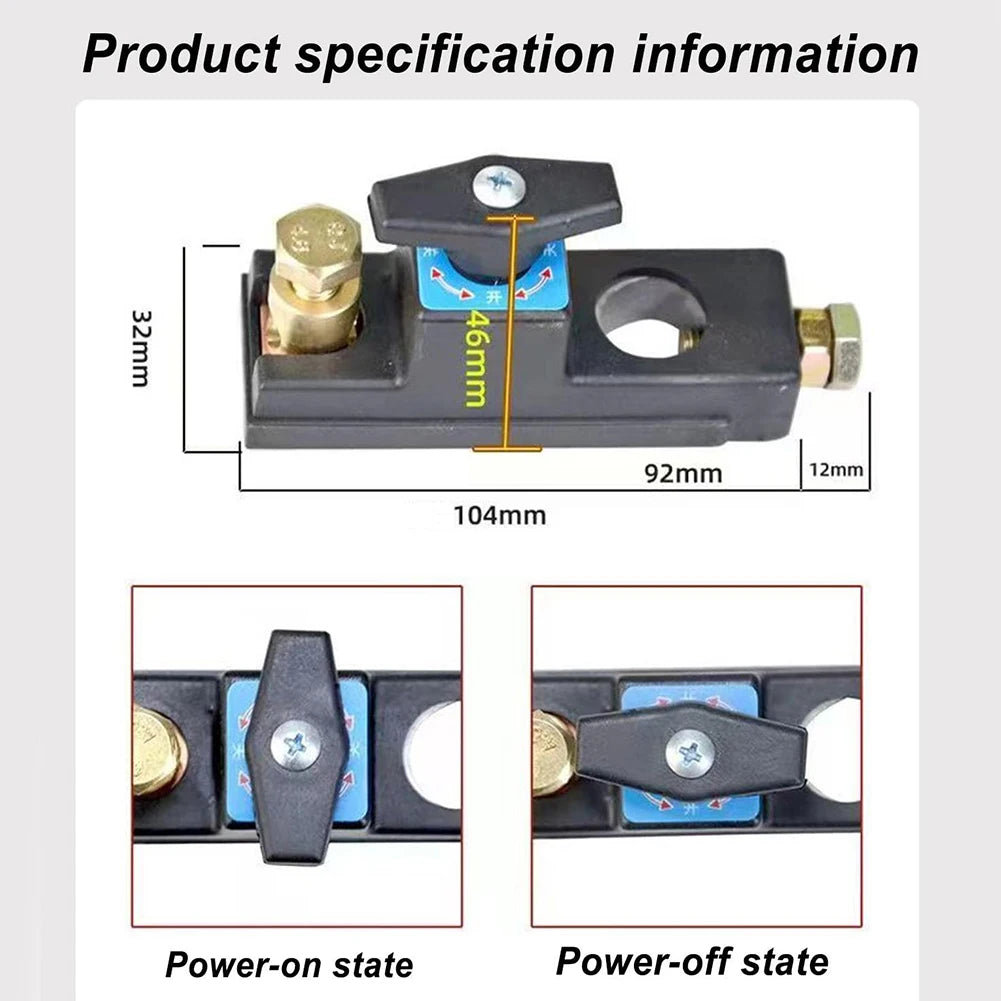 12V/24V Car Cut Off Switch Battery Terminal Anti-Leakage Switch Car Power Disconnect Switch for Car Truck Boat Qme