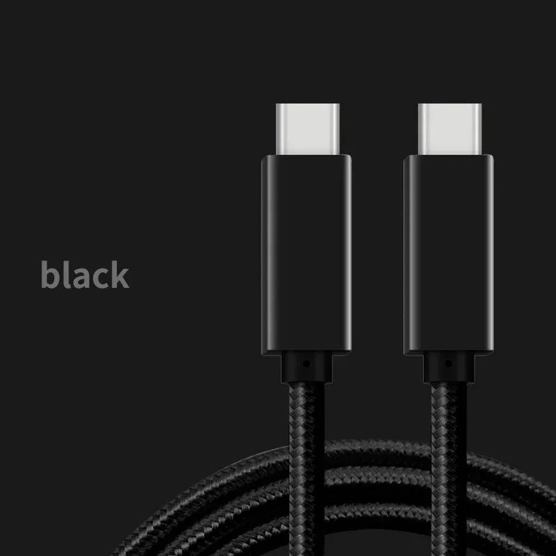 USB-C To USB-C Data Cable PD 100W Fast Charger Double Type C USB Cables Male To Male for Mobile Hard Disk Type-C Laptop Qme