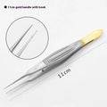 Double Eyelid Cosmetic Tweezers Plastic Ophthalmic Microscopic Teeth Qme c