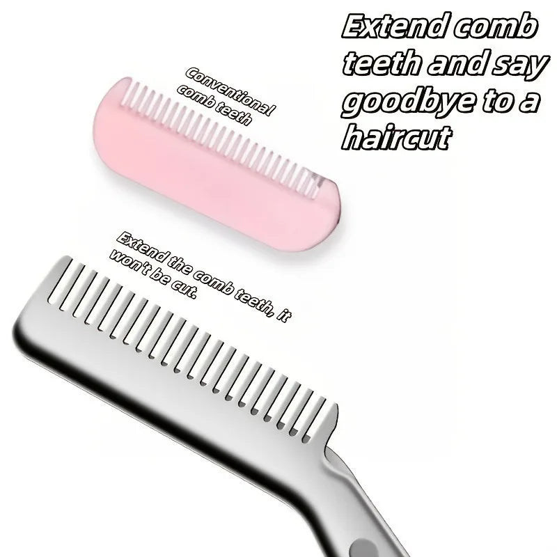 Stainless Steel Eyebrow Trimmer Scissors Precision Grooming Tool Men Qme