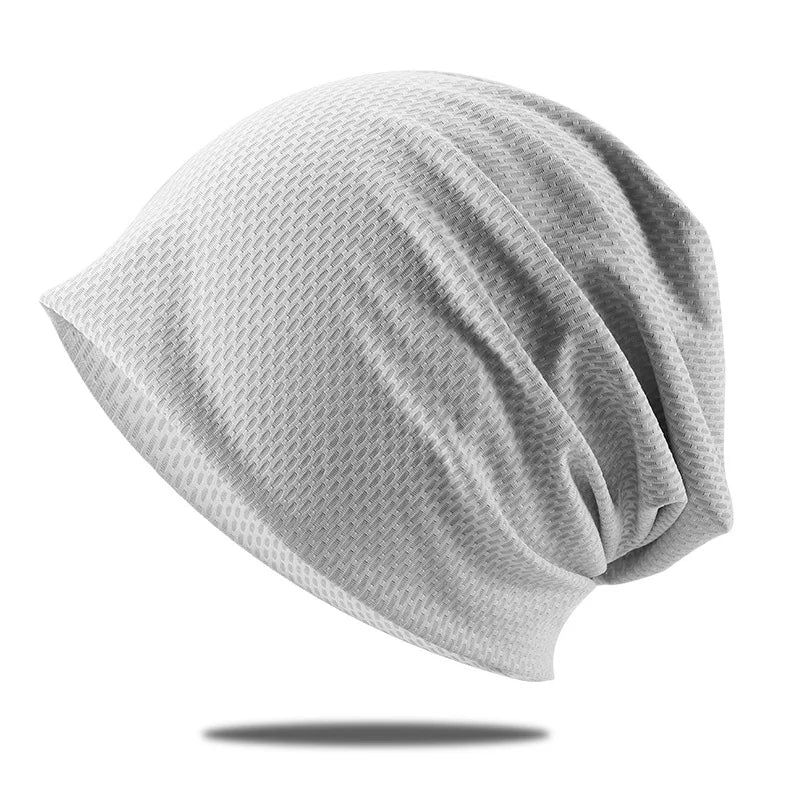 Breathable Running Headband Sweat-wicking Quick-dry Sports Head Cover Qme WHITE