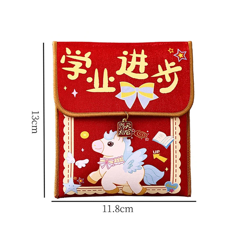 2026 Year Horse Fabric Red Envelope Traditional Lucky Money Bag Qme