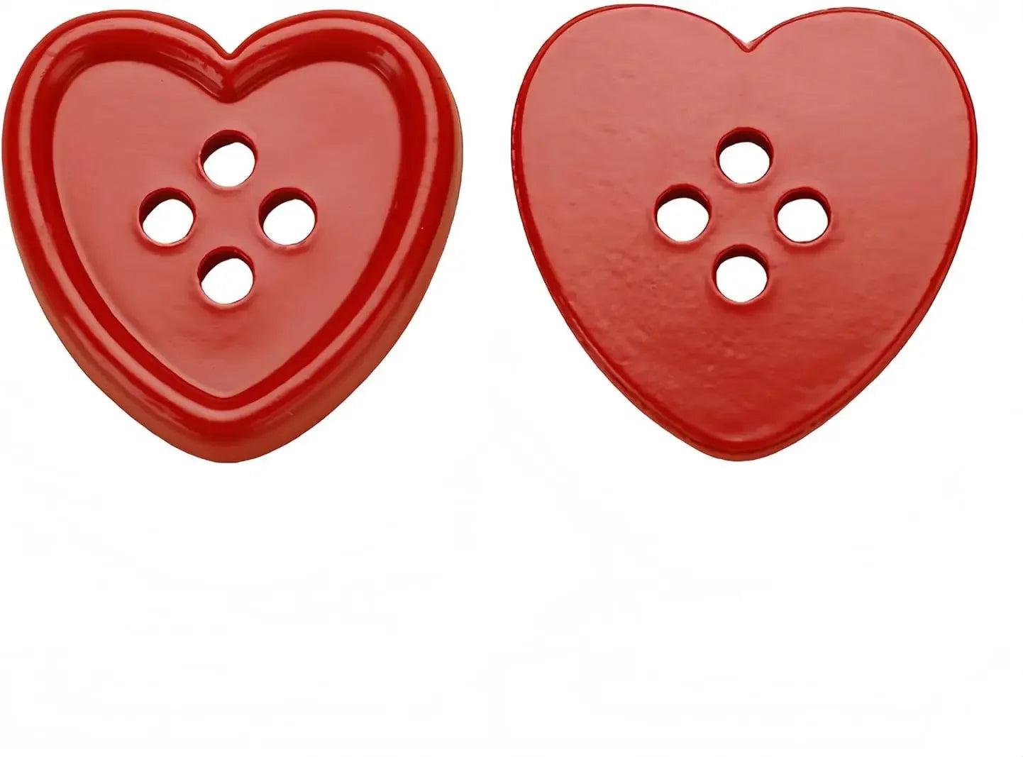 20PCS Vintage Burgundy Heart-Shaped Buttons for Women's Coats, Sweaters, Cardigans, DIY Decoration, Sewing Accessories Qme