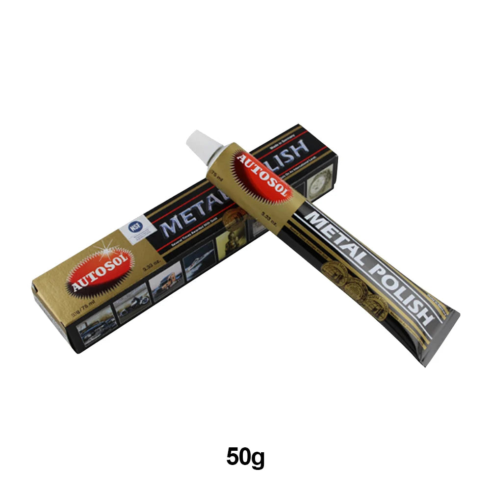50/100g Metal Polishing Paste Multi-function Metal Polish Cream Brightening Cleaning Polishing Paste for Motorcycle Car Scratch Qme