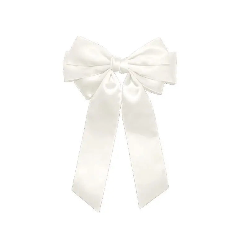 Elegant Bow Hair Clip Korean Tassel Hairpin Summer Fashion Qme white M