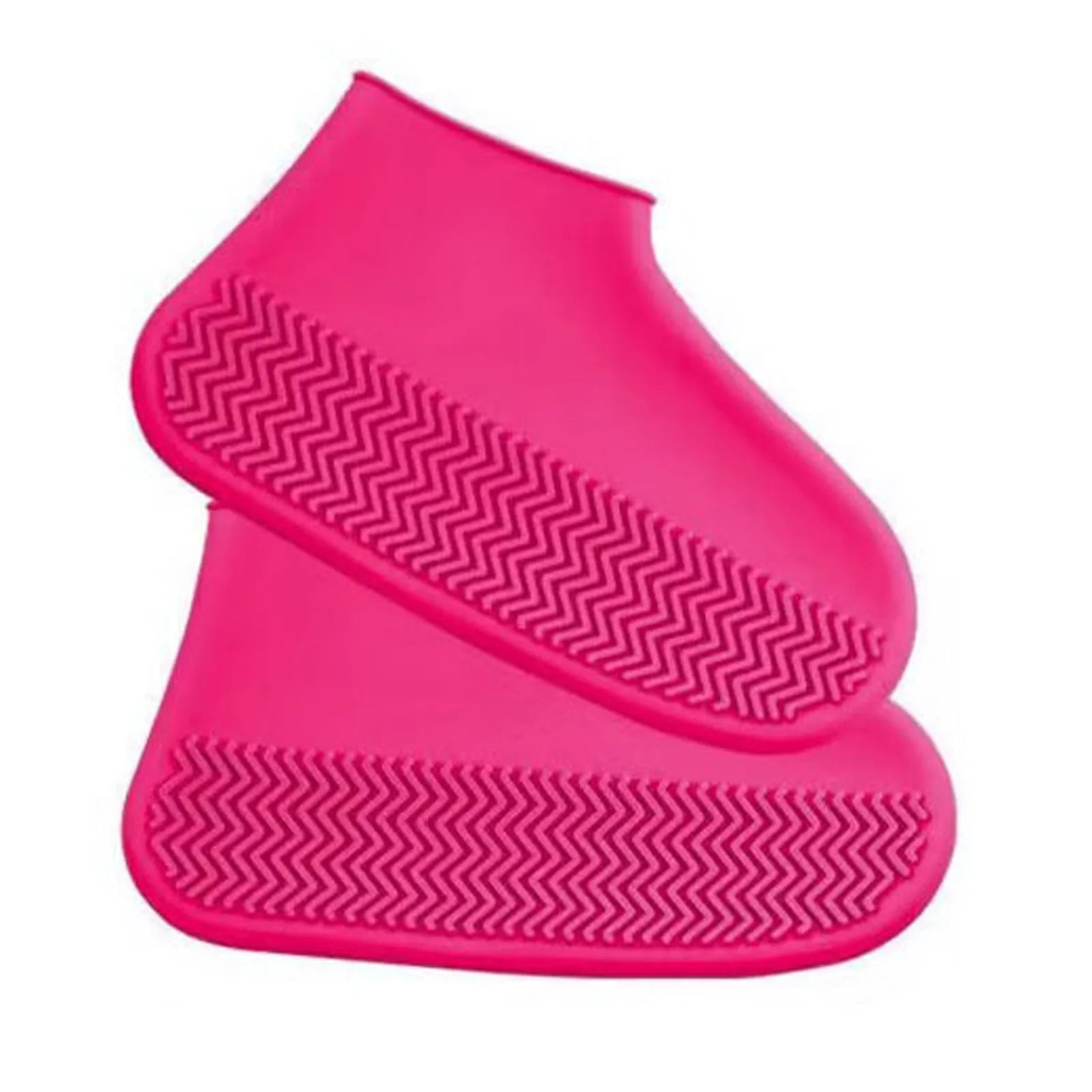 Reusable Silicone Rain Shoe Covers Foldable Waterproof Overshoes for Adult Kid Outdoor Cycling and Walking Non Slip Shoes Cases Qme Red S