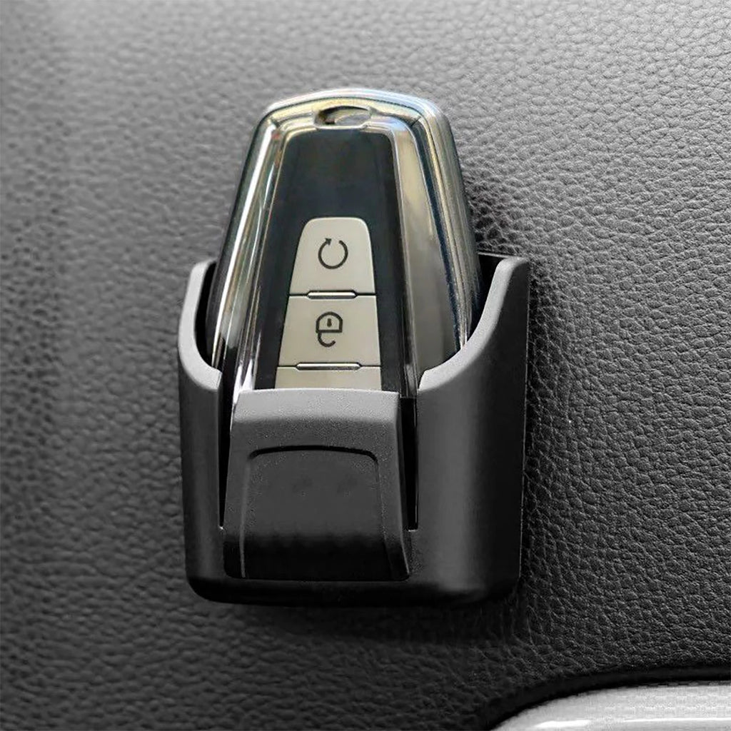 PVC Car Key Holder Remote Control Slot Durable Black Card Accessory Qme
