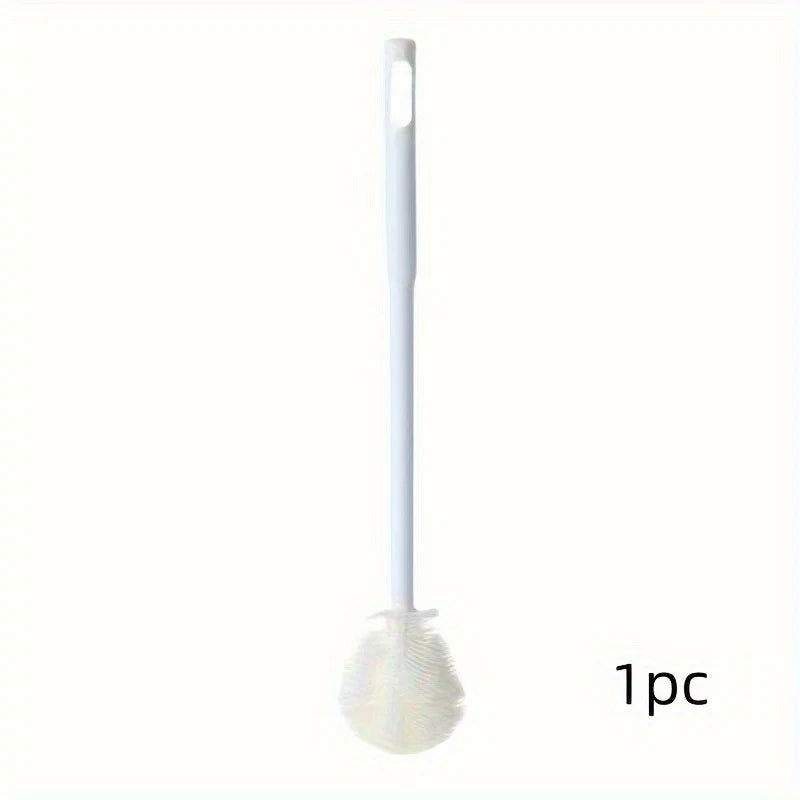 [Silicone Cleaning Brush] Foldable Long Handle Silicone Cleaning Brush - Soft Bristles for Teapots, Wine Glasses & Baby Bottles Qme 1pc
