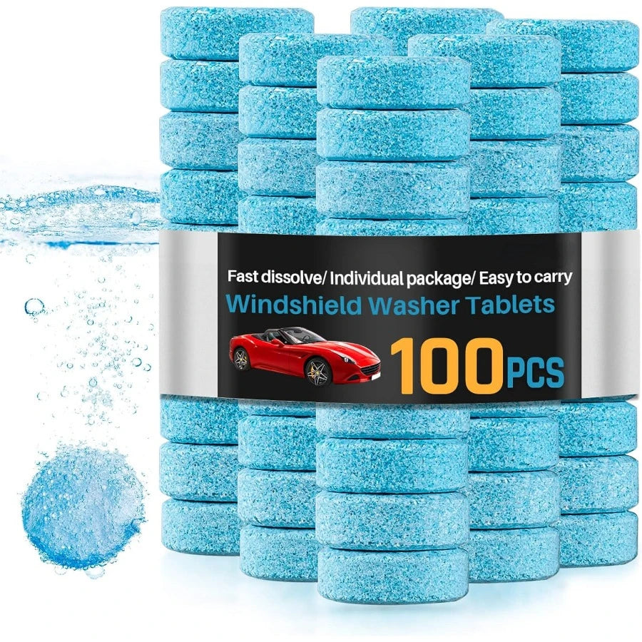 50/100/200Pcs Car Windshield Washer Tablets Glass Cleaner Concentrate Fluid Car Windshield Cleaner Automotive Qme 100Pcs