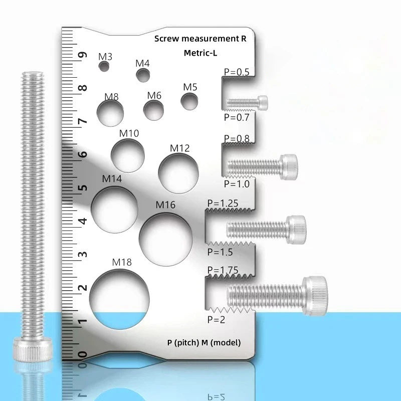 High-accuracy Industry Standard Pitch Gauge Ideal Measuring Bolt Nut Qme