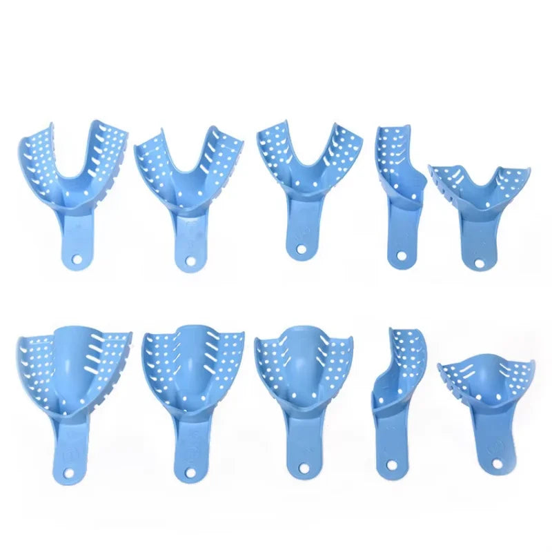 10pcs disposable dental trays impression uperization reuse Dental materials Top bite plastic dentistry materials Qme
