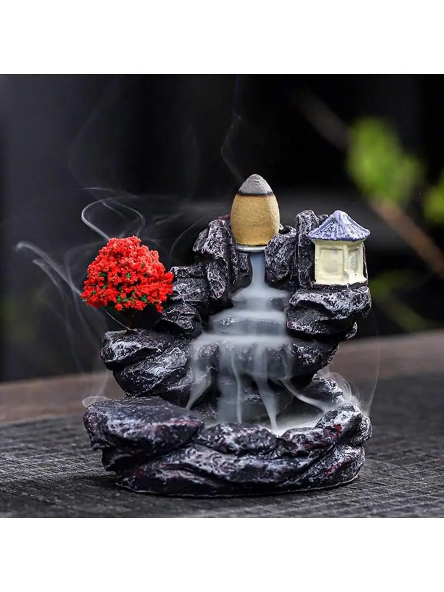 High-quality Resin Incense Burner Creative Viewing Smoke Reflux Home Qme D