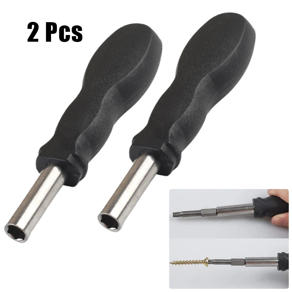2pcs 6.35mm Hex Plastic Screwdriver Handle Practical Small Home Repair Hand Tools Qme Default Title