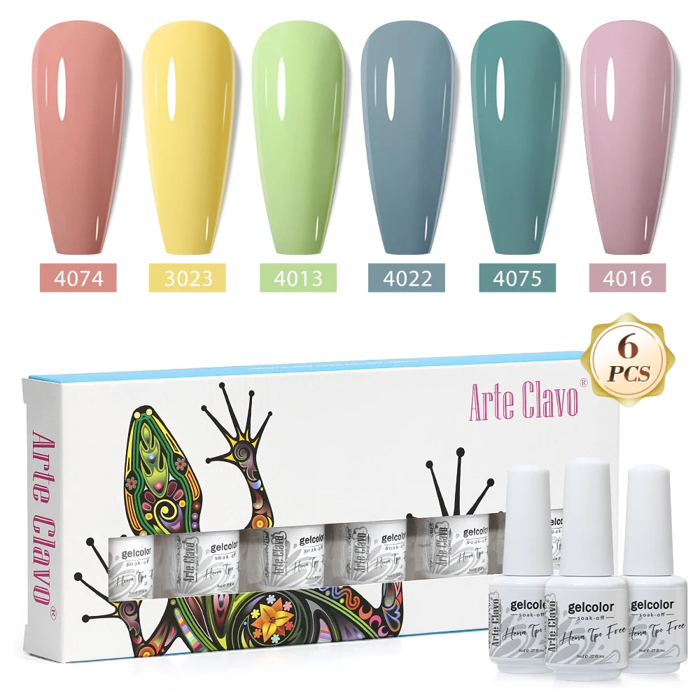 Arte Clavo Colourful Box Nail Gel Polish Semi Permanent UV Led