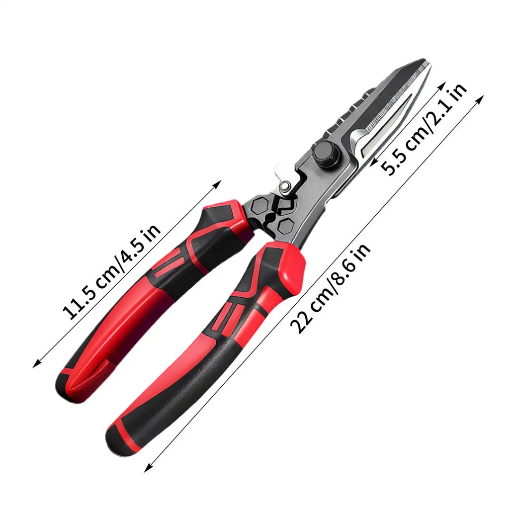 Metal Shears Aviation Cutter Steel Snip For Metal Sheet Tin Stainless Steel Aluminum Copper Wire Industrial Construction Qme