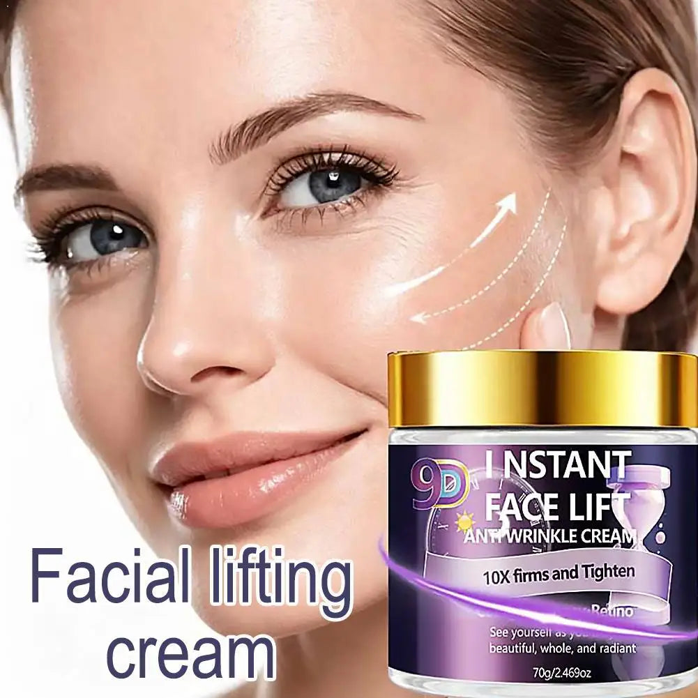 Instant Face Lift Cream 60g, Anti Wrinkle Skincare With Collagen, Honey & Retinol For 10X Firming & Tightening Qme