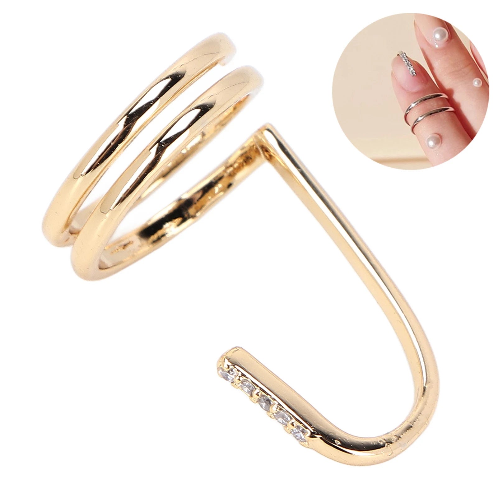 Fashion Nail Decorative Nail Fashion Fingertip Jewelry Nail Art Ladies Wearing Nail Accessories Fingernail Qme