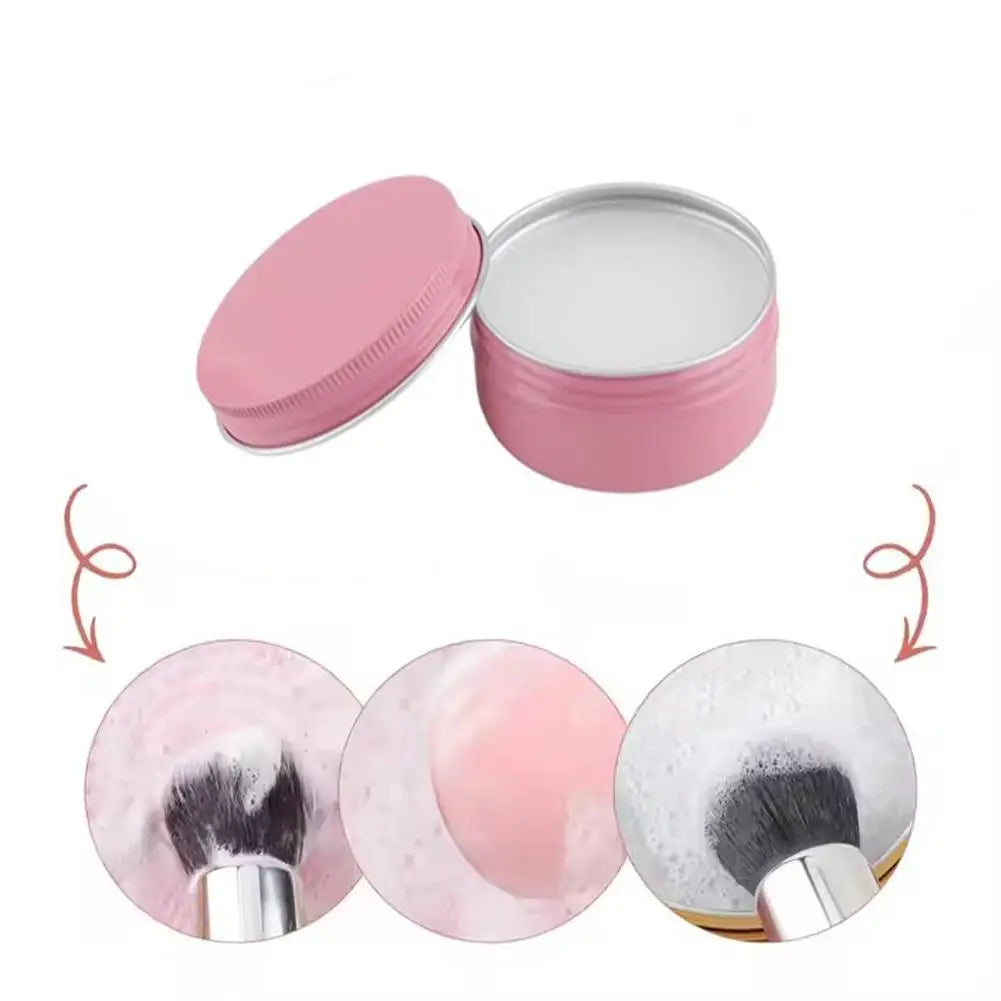 Makeup Brush Cleaning Soap Portable Case Cleaner Pad Washing Qme