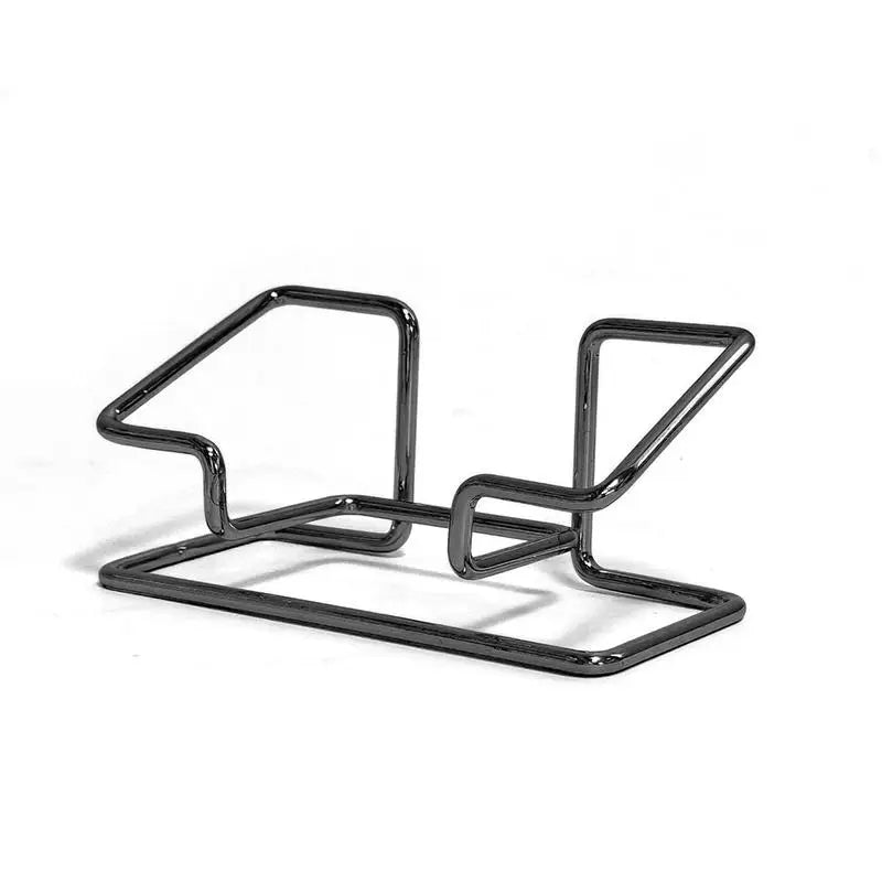 Desktop Business Card Holder Acrylic Dual Layer Stand Office Desk Qme Black
