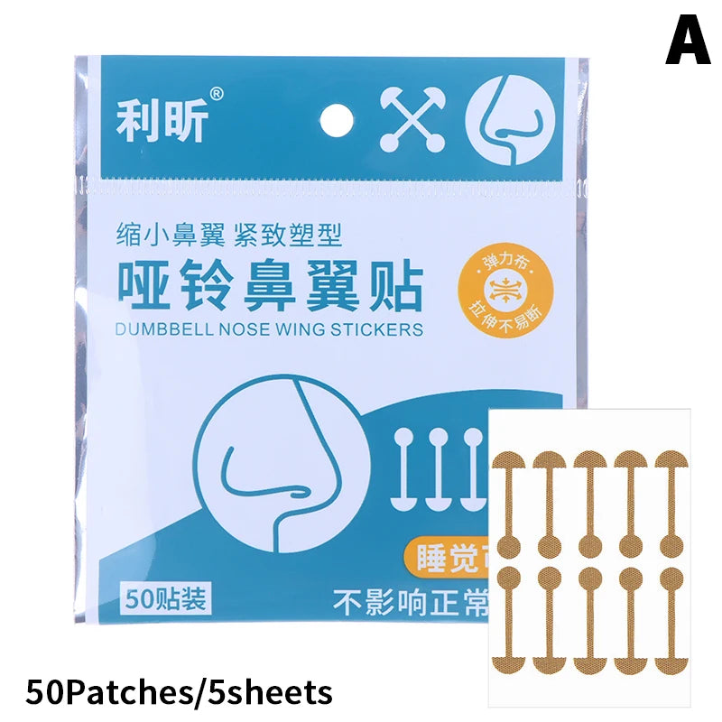 Nose Wing Reduction Stickers Invisible Nasal Strips Non-surgical Qme A 50Patches