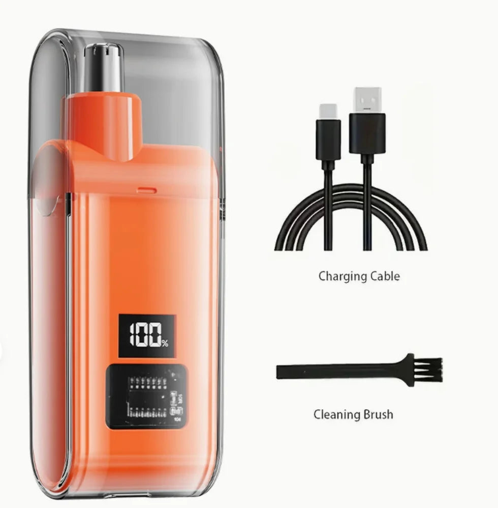 Nose Hair Trimmer Clipper for Men USB Rechargeable Professional Painless Portable Electric Eyebrow Ear Nose Hair Clipper Machine Qme Orange