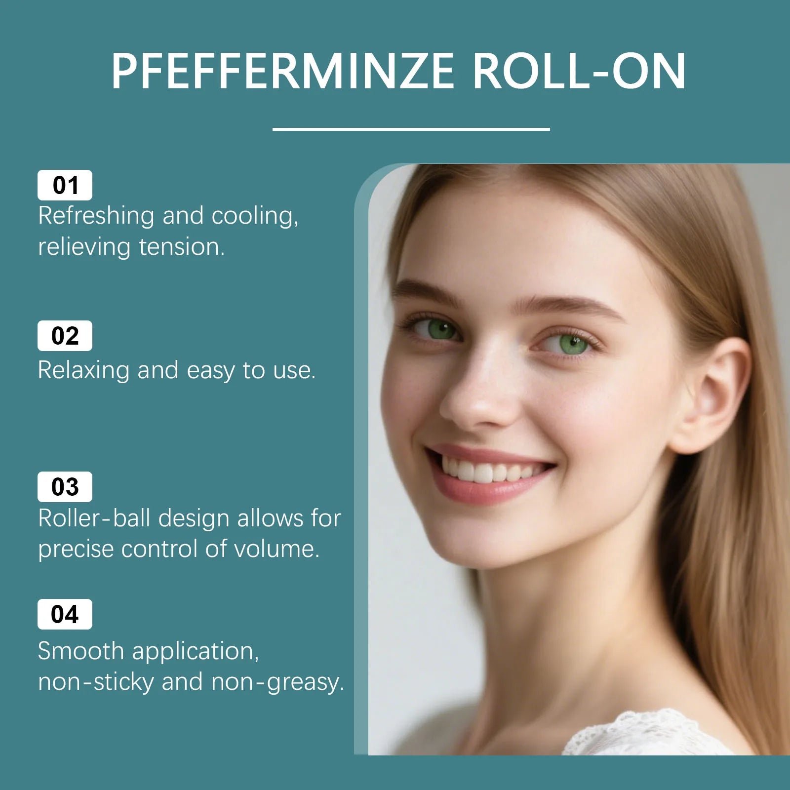 Peppermint Roller Essential Oils Portable Refreshing Fragrance Natural Comfort Massage Body Oils Roll On Relaxing Gift Women Men Qme