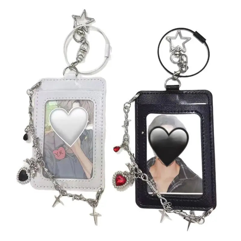 Kpop Photocard Holder PU Leather Photo Card Idol Photocards Cover Qme
