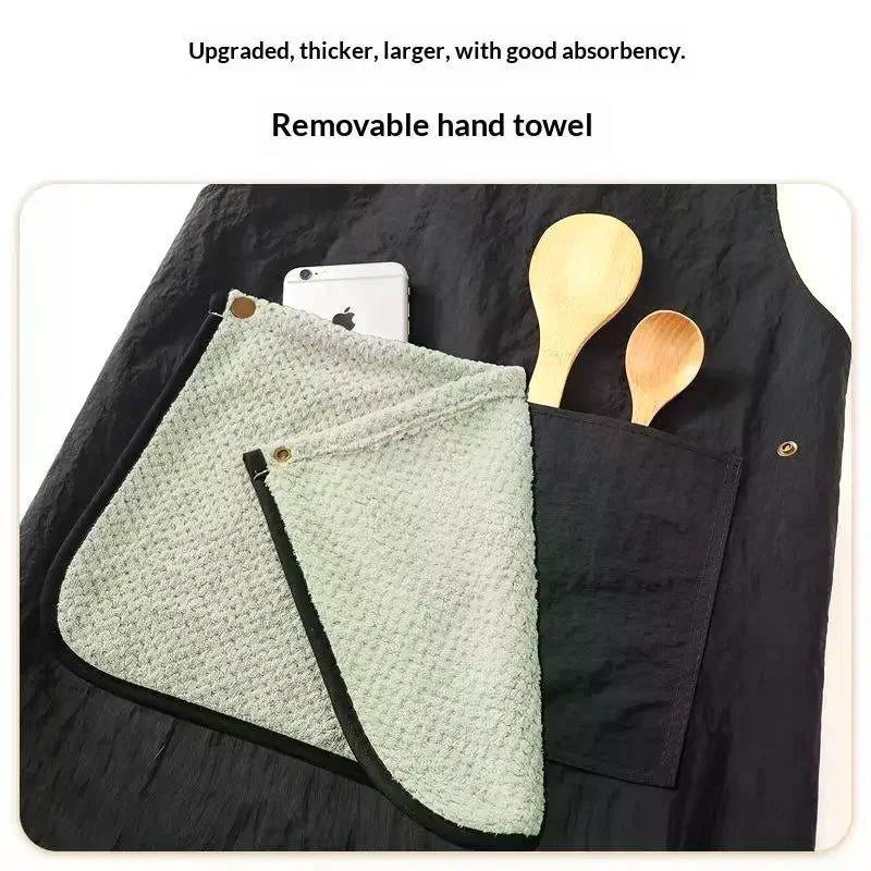 Kitchen Household Cooking Apron Men Women Oil-Proof Waterproof Adult Waist Fashion Coffee Overalls Apron Kitchen Accessories Qme