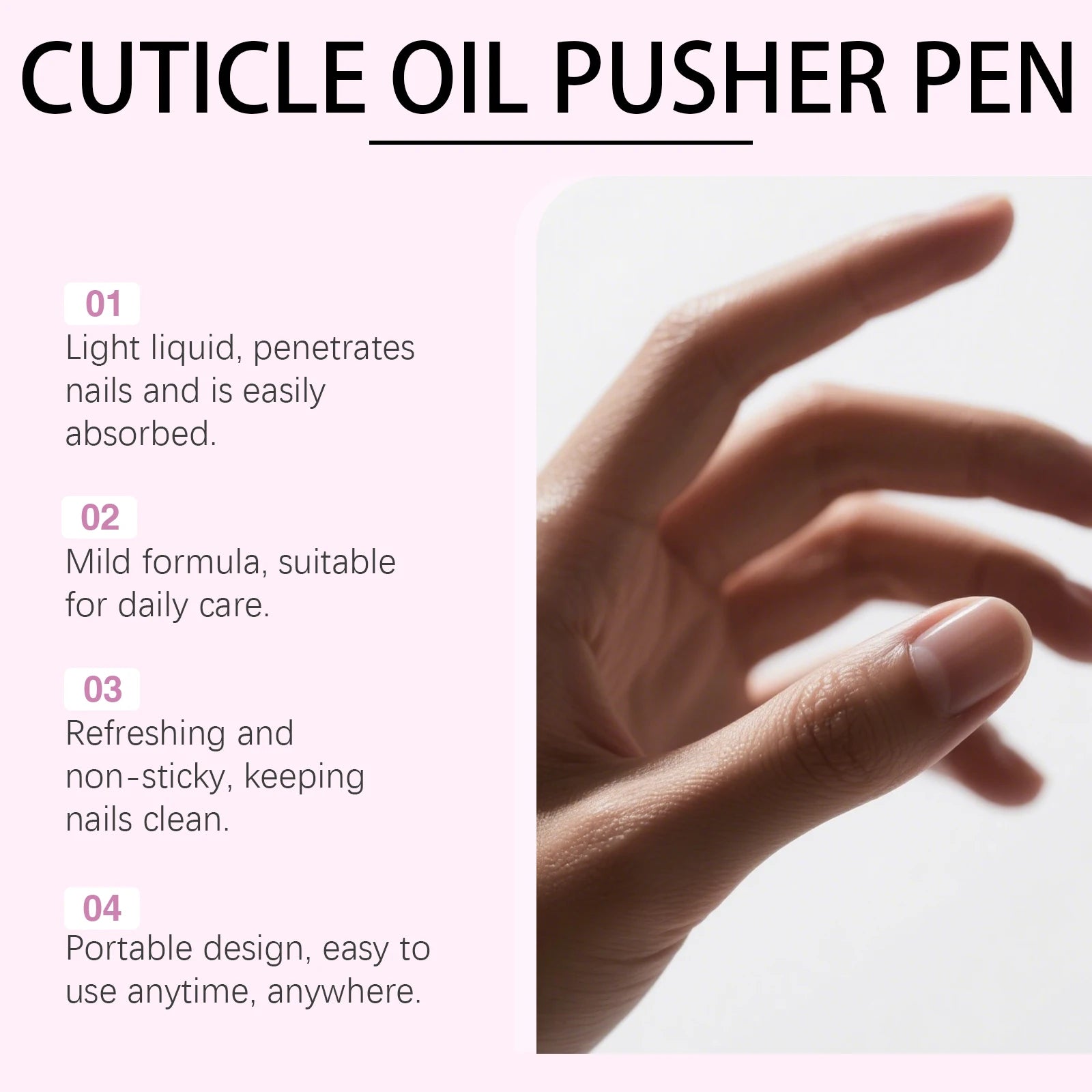 2-in-1 Cuticle Oil Pusher Pen Ceramic Cuticle Pusher & Oil Pen Nail Care Tool for Dry Damaged Nails Moisturize Brighten Qme