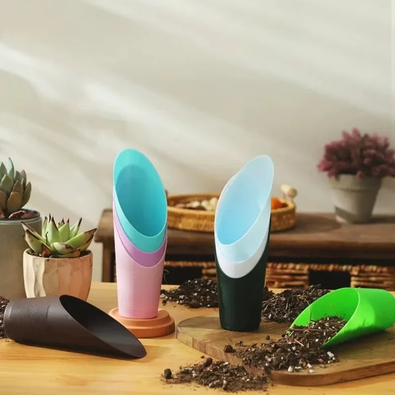 Succulent Plastic Shovel Bucket Colorful Micro Landscape Green Plant Qme