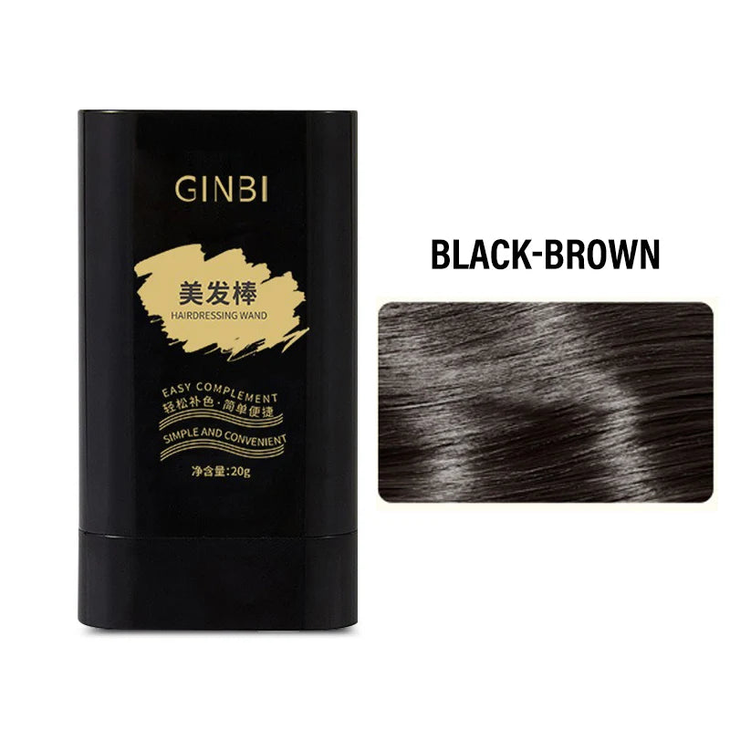 Temporary Hair Color Stick with Comb Natural Gray Coverage Black Brown Hair Root Touch Up Stick Portable Hair Color Non Greasy Qme 03 Black Brown