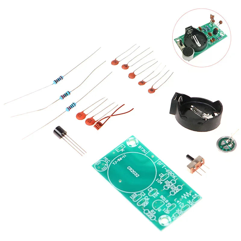 FM Stereo Radio Transmitter DIY Microphone DC 3V Soldering Practice Qme