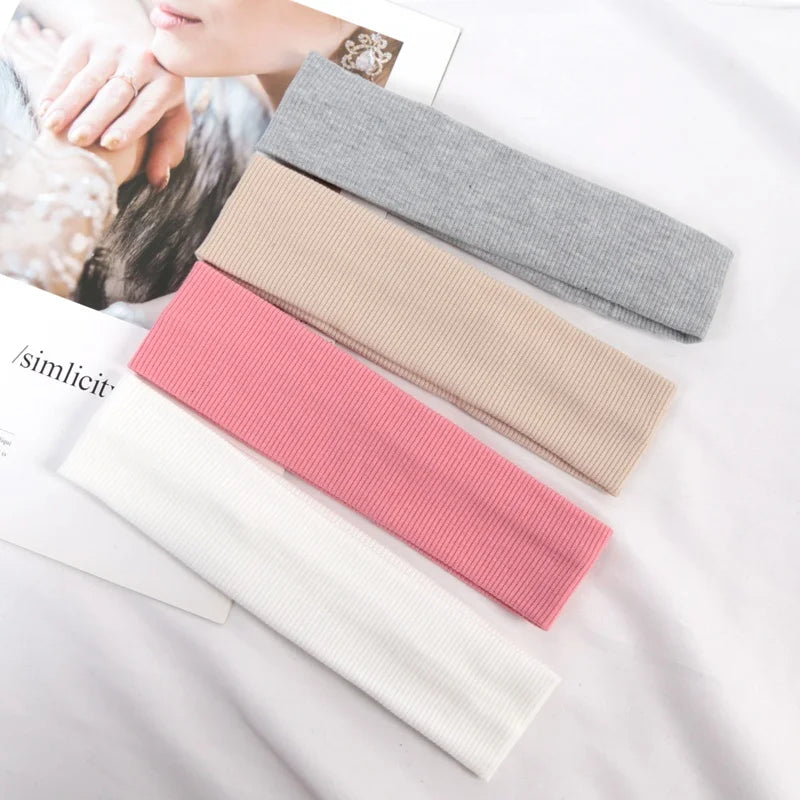 Simple Sports Headbands Women Cute Wash Face Make-up Fitness Running Qme